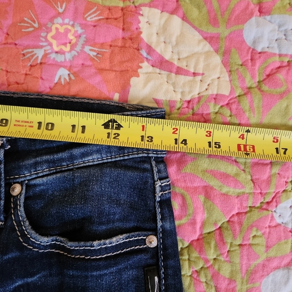 Silver Jeans Calley Skinny Dark Wash Stretchy High Waisted Rise Hi-Rise 25 - Picture 7 of 12